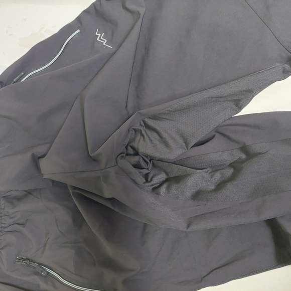 Trailside Black Pants M Softshell Zip‎ Pockets Elastic Waist Wind  Drawstring - Picture 7 of 10